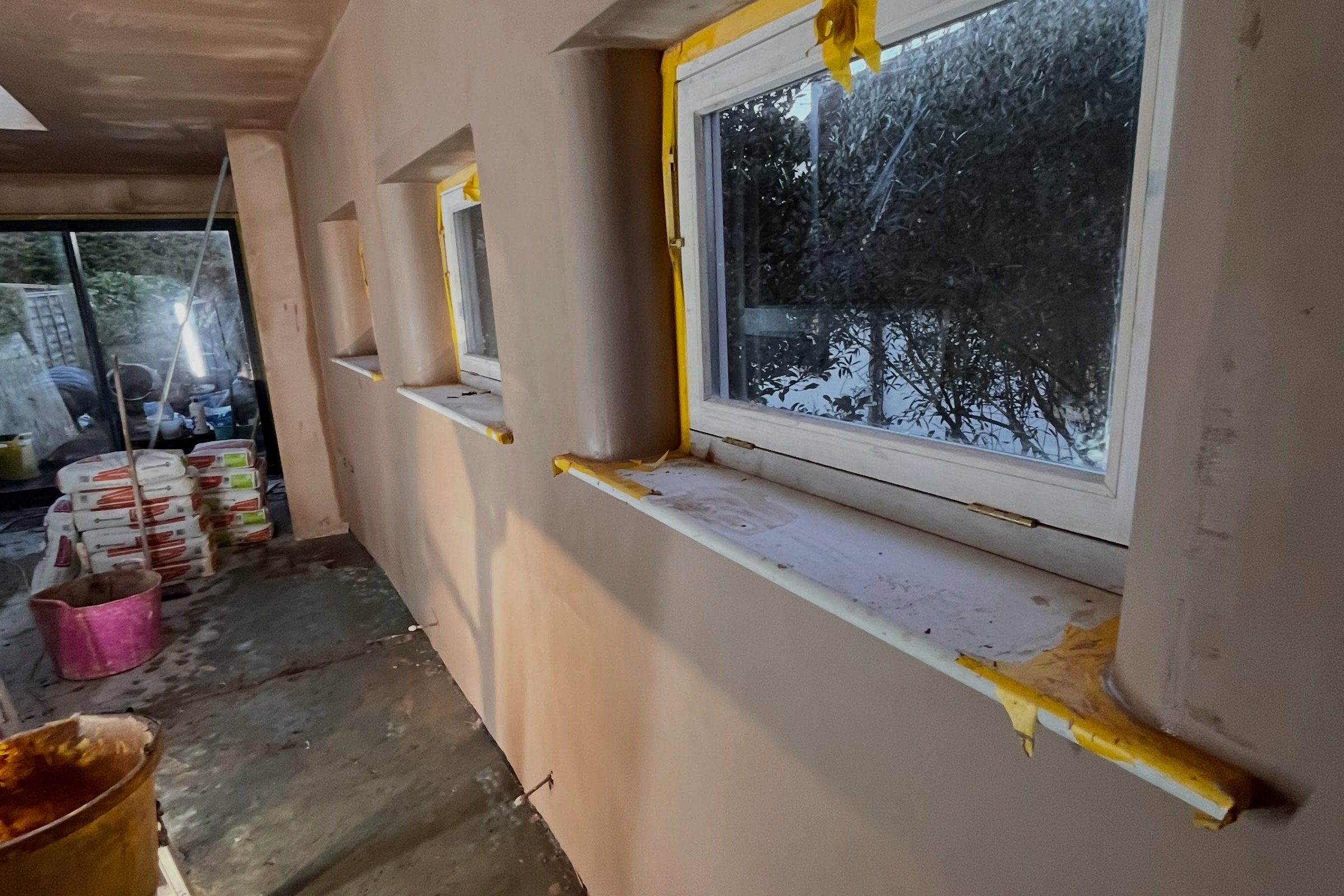 Rooflight room renovation: reveals formed